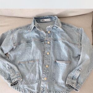 Zara Faded Blue Denim Jacket